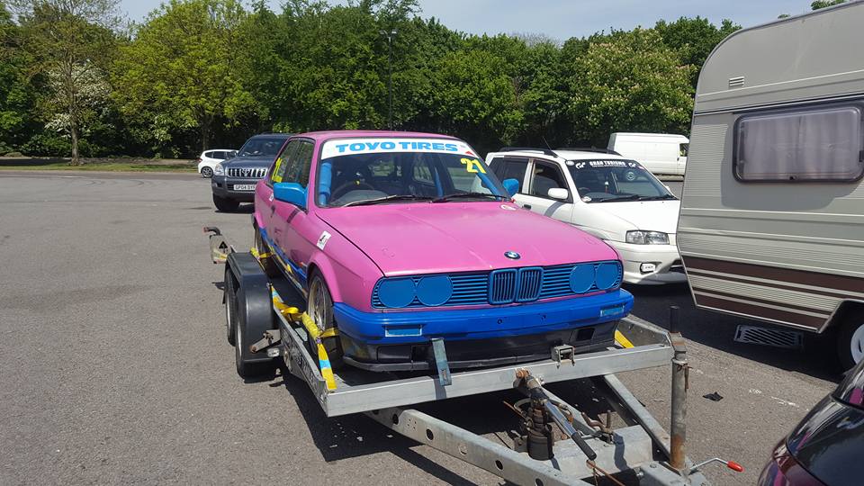 Arrived at Brands Hatch on a trailer